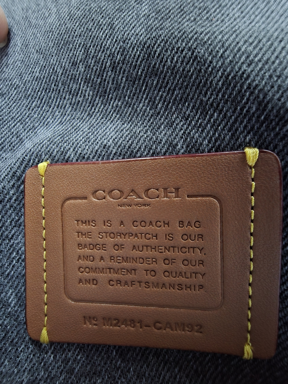 COACH Tabby 26 Black Denim - Picture 10 of 12